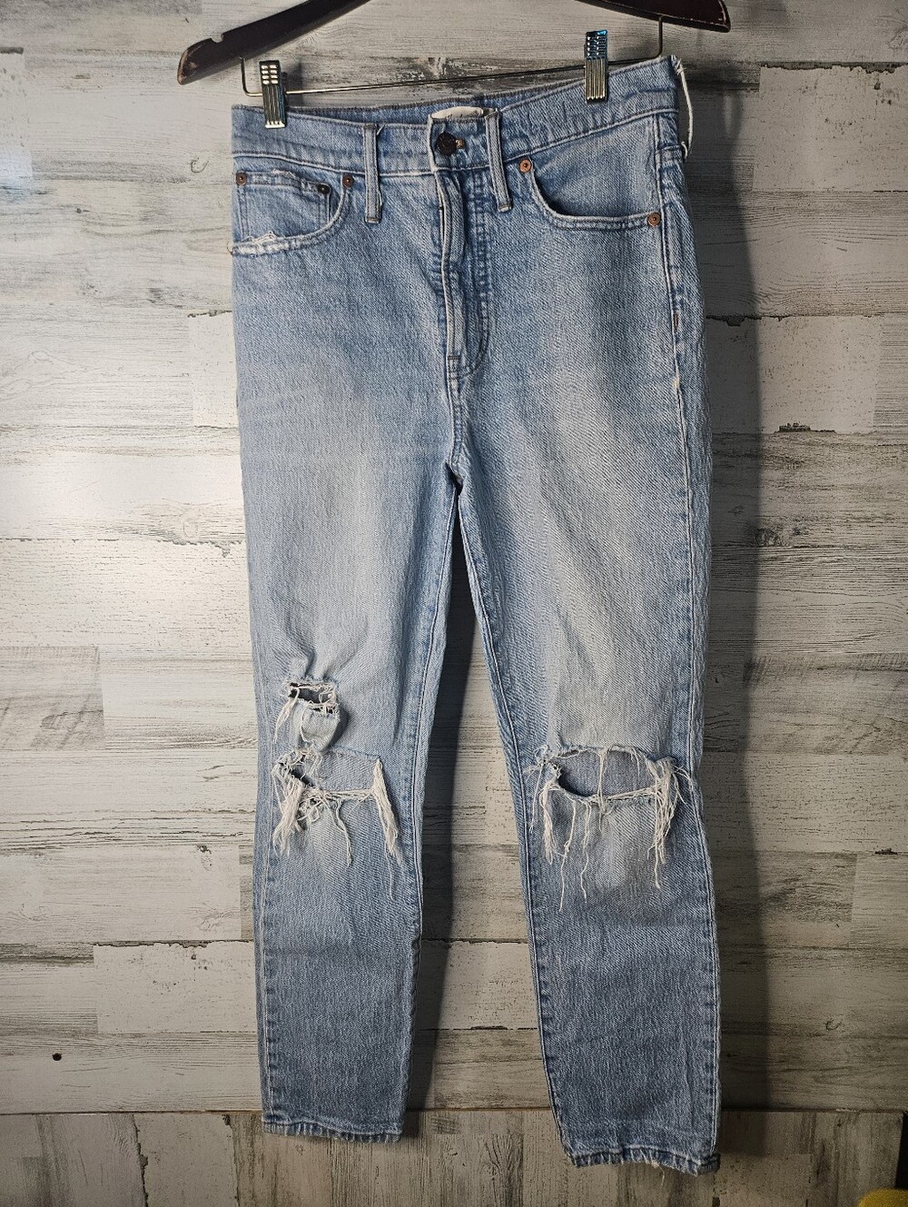 Madewell The Perfect Vintage Jeans Light Wash Womens Size 27 Distressed light